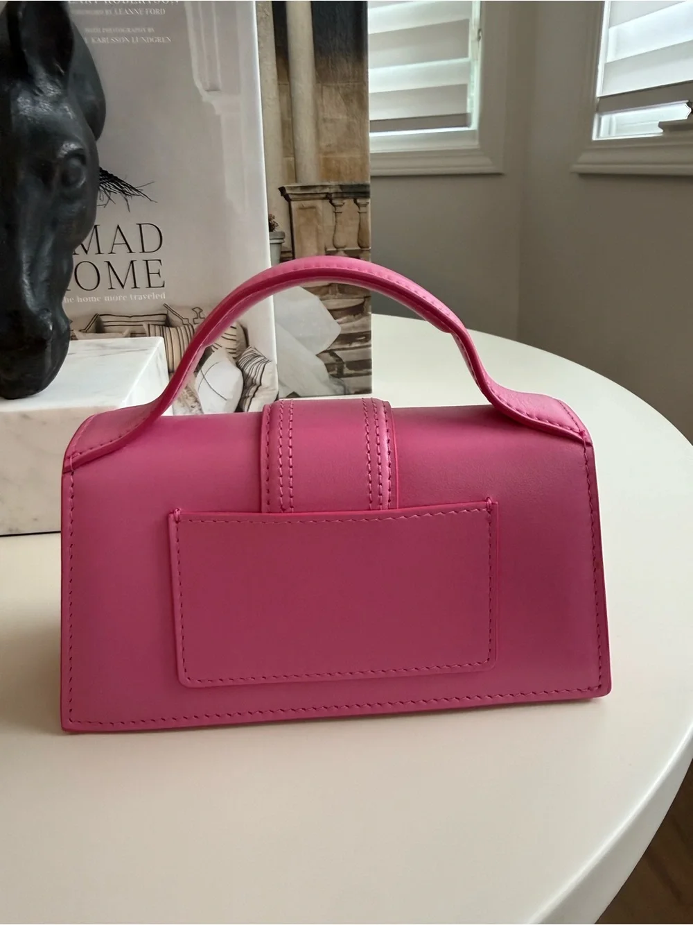 Hot‑Pink Jacquemus Rectangular Flap Two‑Way Carry Mini Purse - Picture 2 of 3